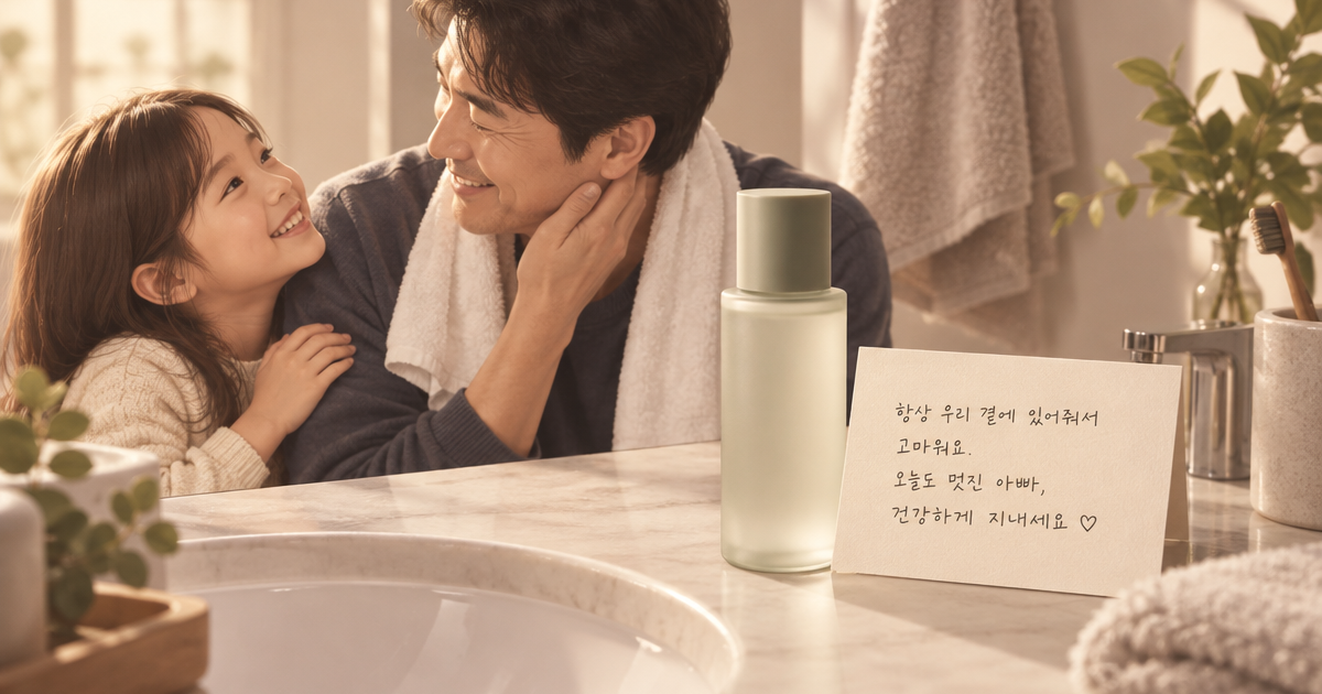 올인원 스킨케어와 편지 카드 경험을 준비하는 DEAR PAPA 브랜드 소개 이미지